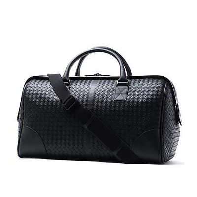 [스페셜오더]BOTTEGA VENETA-152230 보테가 베네타 네로 인트레치아토 VN 미디엄 더플 여행가방