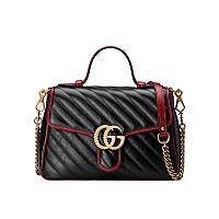 [스페셜오더]GUCCI-498110 5729 구찌 더스트 핑크 GG 마몽 스몰 마틀라세 탑 핸들백