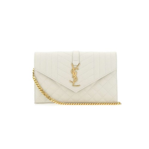 [스페셜오더]SAINT LAURENT-620280 생 로랑 화이트 믹스 마틀라쎄 모노그램 체인 지갑