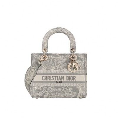 [스페셜오더]CHRISTIAN DIOR-M0565 디올 Mizza 멀티 컬러 베이지 자수 LADY D-LITE 미디엄 백