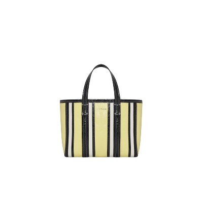 [스페셜오더]BALENCIAGA-6714091 발렌시아가 블랙&화이트 바베스 이스트-웨스트 미디엄 쇼퍼 백