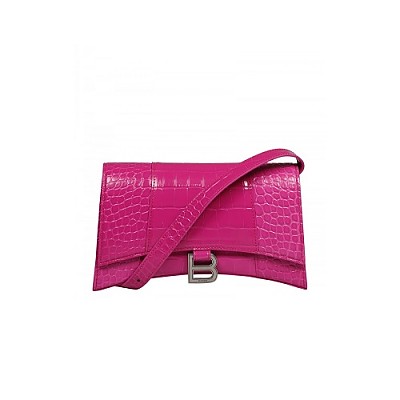 [스페셜오더]BALENCIAGA-616446 발렌시아가 블랙 크로커다일 아워글래스 슬링백