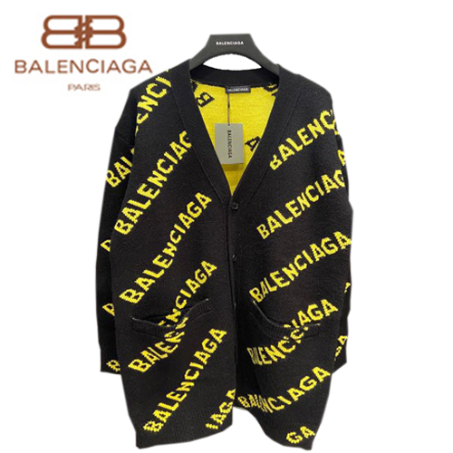 BALENCIAGA-09273 발렌시아가 블랙 니트 코튼 가디건 남여공용