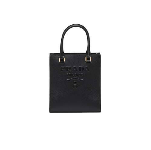 [스페셜오더]PRADA-1BA333 프라다 블랙 사피아노 가죽 쇼형 핸드백