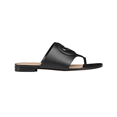 GUCCI-782411 2535 구찌 브라운 인터로킹 G 컷아웃 샌들 여성용