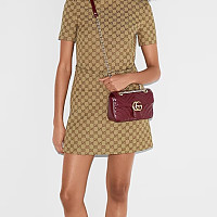 [스페셜오더]GUCCI-446744 3120 구찌 그린 GG 마몽 마틀라세 미니백