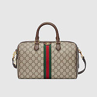 GUCCI-‎772061 구찌 베이지/블루 오피디아 GG 스몰 탑 핸들백 26.5cm