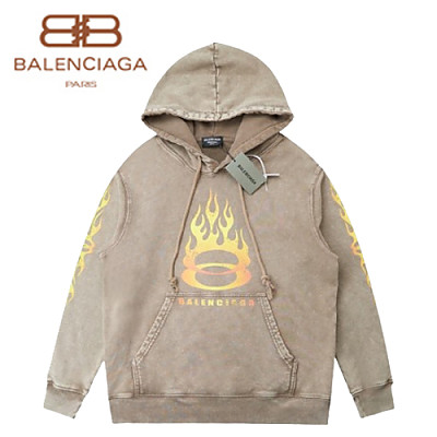 BALENCIAGA-090915 발렌시아가 블랙 프린트 장식 워싱 후드 티셔츠 남성용