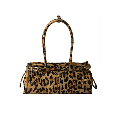 PRADA-1BA426 프라다 코코아 브라운 미디엄 스웨이드 핸드백 32cm