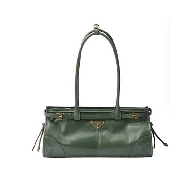 PRADA-1BA426 프라다 코코아 브라운 미디엄 스웨이드 핸드백 32cm