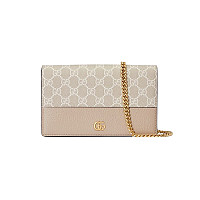 GUCCI-497985 4041 구찌 블루 GG 마몽 체인 바이컬러 지갑