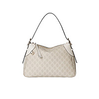 GUCCI-815216 9741 구찌 베이지/블랙 GG 엠블럼 미디엄 숄더백
