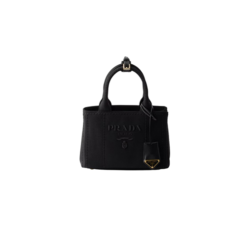 PRADA-1BA038 프라다 블랙 코튼 캔버스 미니 핸드백