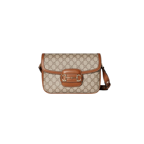 GUCCI-815178 9758 구찌 베이지/브라운 구찌 홀스빗 1955 스몰 숄더백