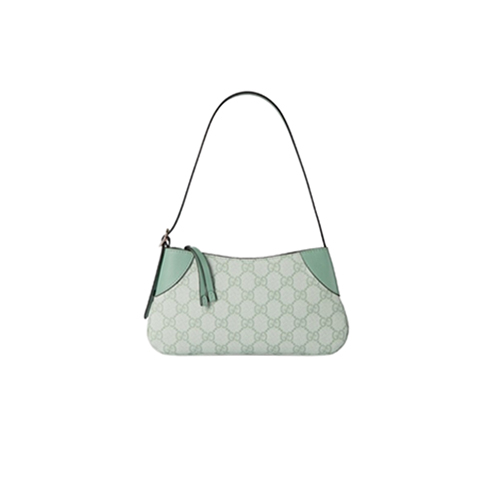 GUCCI-820696 8458 구찌 세이지 그린 GG 엠블럼 수퍼 미니 숄더백