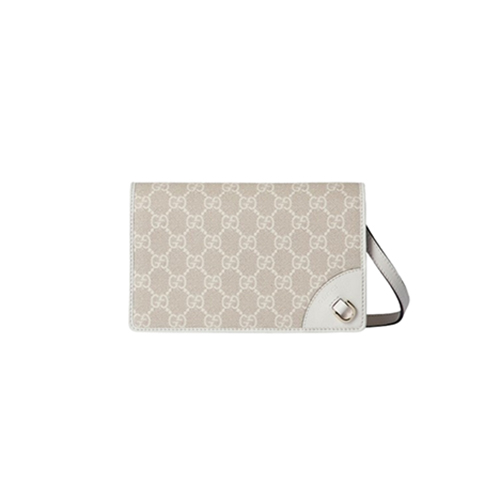 GUCCI-820688 9641 구찌 화이트 GG 엠블럼 수퍼 미니 숄더백