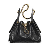 CHANEL-AS5293 샤넬 블랙 워시드 데님 CHANEL 25 스몰 백