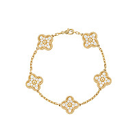 VAN CLEEF ARPELS-VCARP2 반클리프 로즈 골드/블랙 다이아몬드 빈티지 알함브라 브레이슬릿