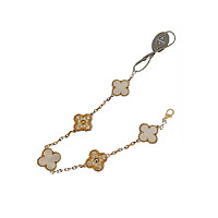 VAN CLEEF ARPELS-VCARP2 반클리프 로즈 골드/블랙 다이아몬드 빈티지 알함브라 브레이슬릿
