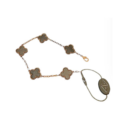 VAN CLEEF ARPELS-VCARP2 반클리프 로즈 골드/블랙 빈티지 알함브라 브레이슬릿