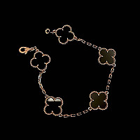 VAN CLEEF ARPELS-VCARP2 반클리프 로즈 골드/블랙 다이아몬드 빈티지 알함브라 브레이슬릿