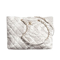 CHANEL-AS5429 샤넬 핑크 프린티드 데님 쇼핑백