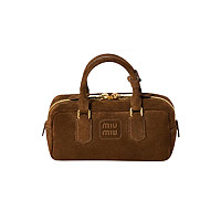 MIU MIU-5BB142 미우미우 화이트 마테라쎄 아르카디 스몰 탑 핸들 백 22cm