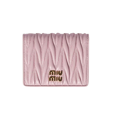 MIUMIU-5MV204 미우미우 펄 그레이 마테라쎄 나파 가죽 반지갑