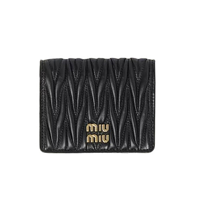 MIUMIU-5MV204 미우미우 핑크 마테라쎄 나파 가죽 반지갑