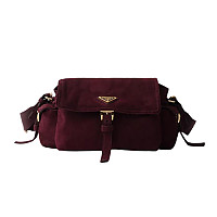PRADA-1BD394 프라다 시나몬 익스플로어 미디엄 스웨이드 숄더 백