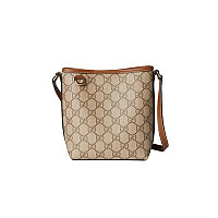 GUCCI-8847090 9741 구찌 베이지/블랙 GG 엠블럼 나노 버킷백
