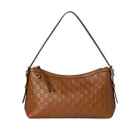 GUCCI-847449 9758 구찌 베이지/브라운 GG 엠블럼 미디엄 숄더백