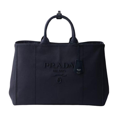 PRADA-2VG131 프라다 네비이 코튼 캔버스 토트백