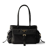 PRADA-1BG596 프라다 블랙 익스플로어 미디엄 리나일론 토트백
