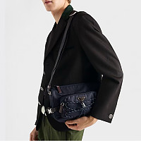 [스페셜오더]PRADA-2VH192 프라다 스피드록 리나일론 및 가죽 숄더백 블랙