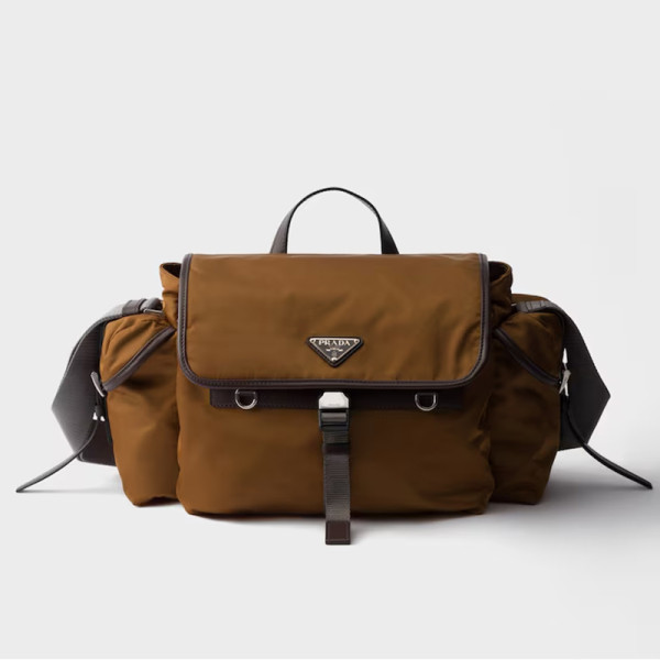 [스페셜오더]PRADA-2VD081 프라다 리나일론 및 가죽 숄더백 브랜디