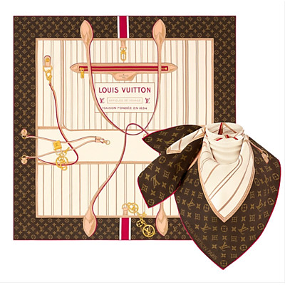 LOUIS VUITTON-M94990 루이비통 마이 네버풀 스퀘어 스카프 브라운