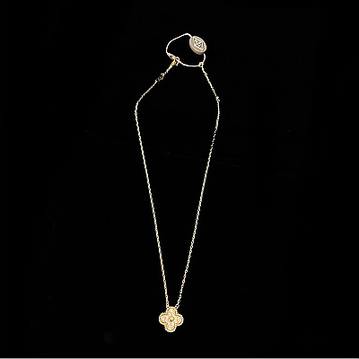 VAN CLEEF ARPELS-VCARD3 반클리프 옐로우 골드/레드 빈티지 알함브라 펜던트