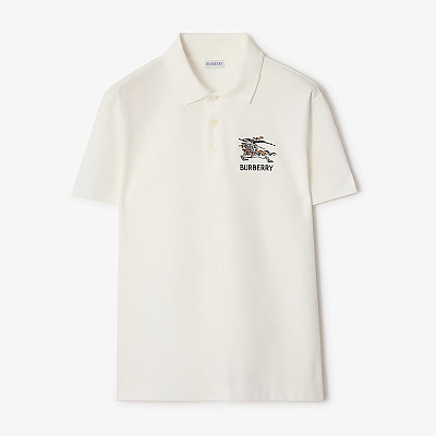BURBERRY-80153987 버버리 BBR26SS 그레인 말 승마 기사 엠블럼 라인 코튼 폴로