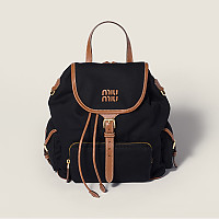 [스페셜오더]MIUMIU-5BZ042 미우미우 캔버스 및 가죽 백팩