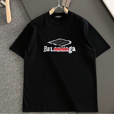 BALENCIAGA-04112 발렌시아가 2026 남녀공용 신제품 프린트 크루넥 티셔츠