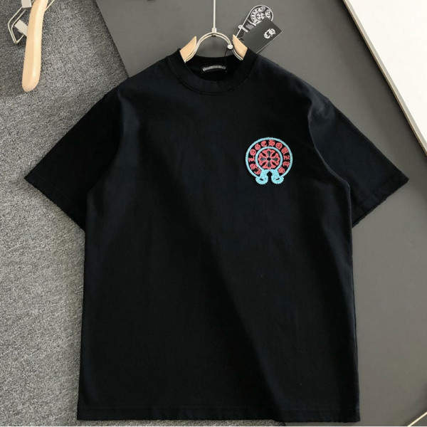 CHROME HEARTS-04136 크롬 하츠 2026SS 최신 자수 크루넥 패션 반팔 티셔츠