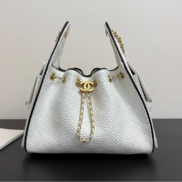 [스페셜오더]CHANEL-AS99442 샤넬 화이트 퀄팅 드로우스트링 CHANEL 25 스몰 백