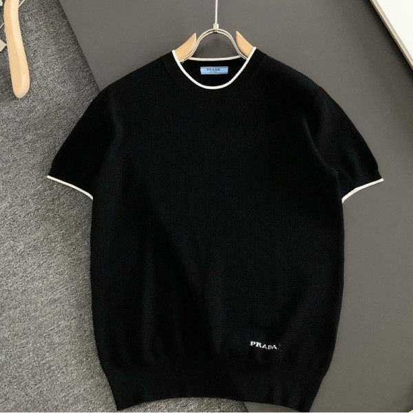 PRADA-06038 프라다 2026SS 남성용 니트 크루넥 반팔 셔츠(3컬러)