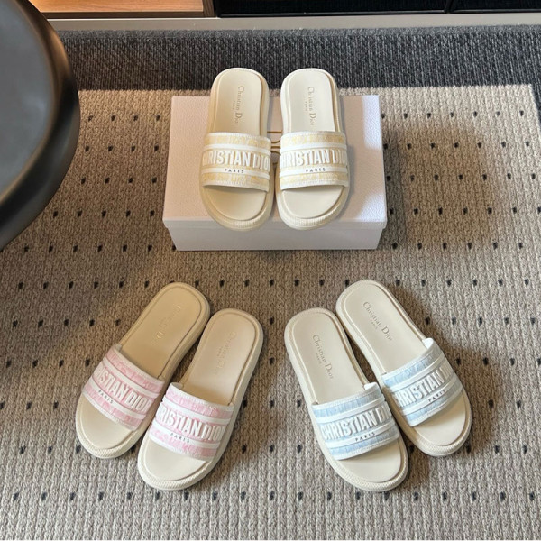 DIOR-06182 디올 2026ss 여름용 신형 모노그램 싱글 스트랩 플랫폼 슬리퍼