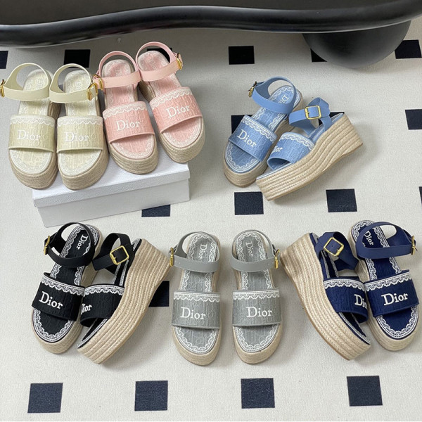 DIOR-06247 디올 2026 여성용 대마 밧줄 샌들