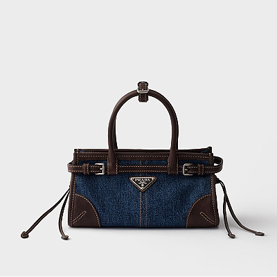 [스페셜오더]PRADA-1BA486 프라다 에비에이션 블루 보니 미니 가죽 핸드백