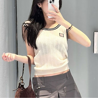 MIUMIU-071410 미우미우 2026SS 면 폴로 조끼