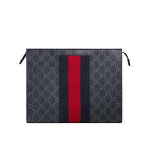 [스페셜오더]GUCCI-475316 1060 구찌 블랙 시그니처 Web 파우치
