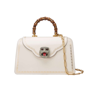 [스페셜오더]GUCCI-495881 8556 구찌 프레임 프린트 블랙가죽 탑 핸들백